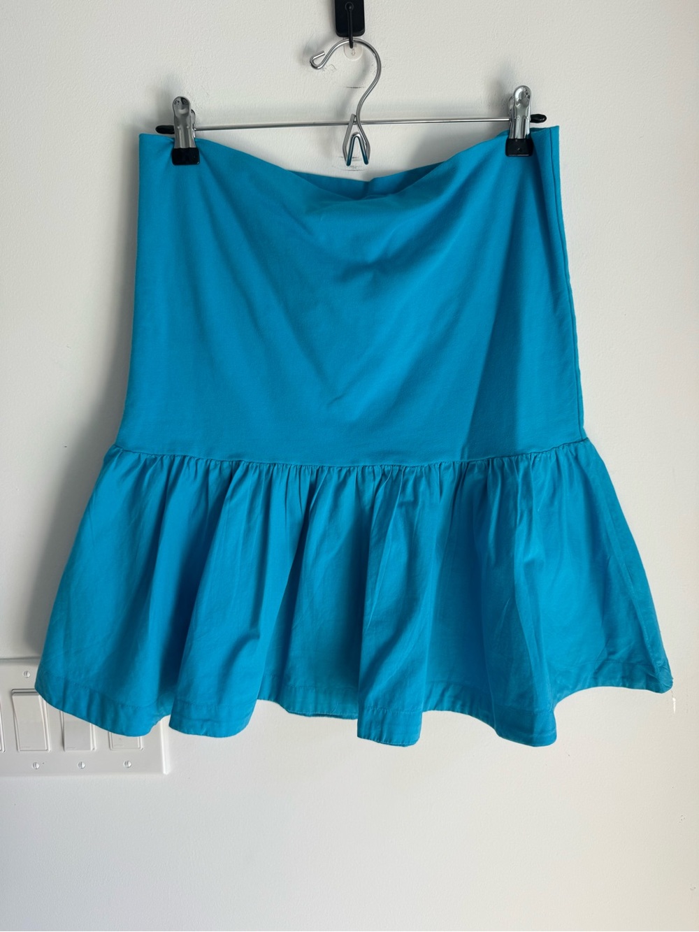 Free People poplin drop-waist mini skirt blue women’s Sz M